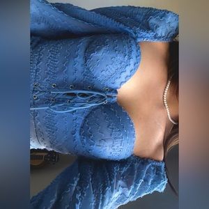 Corset Blue Formal Dress